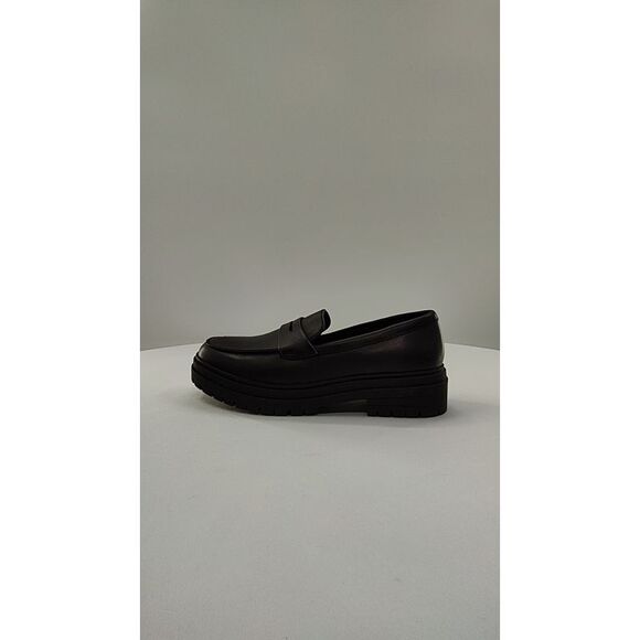 Quince Shoes - Quince Women Italian Leather Lug Sole Loafer Black Shoes 8.5